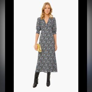 Rixo London Driving Miss Daisy Night Callie Dress large